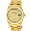 Image 2 : Rolex Men's 18KT Yellow Gold Champagne Index Quickset President Wristwatch