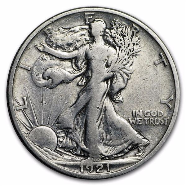 1921-S Walking Liberty Half Dollar VF