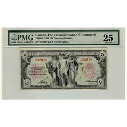 The Canadian Bank of Commerce, 1935 $5 #332919, CH-75-18-02.
