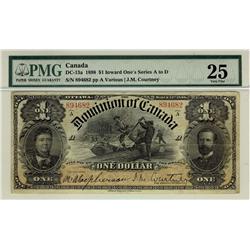 1898 $1 DC-13a #894682. PMG VF25.