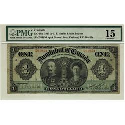 1911 $1 DC-18a #581853. PMG F15.