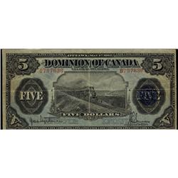 DC-21e 1912 $5 #B797630 Seal over Five, Saunders  F-15