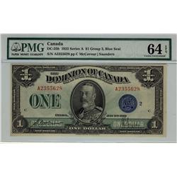 1923 $1 DC-25h #A2355628. PMG UNC64 EPQ.