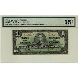 1937 $1 BC-21a #EA5222722 Osborne. PMG AU55.