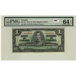 BC-21c 1937 $1 #HL4115518, PMG UNC64 EPQ.