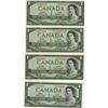 Image 1 : BC-29b 1954 $1 DF. Lot of 4 notes AU to UNC.
