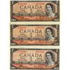 Image 1 : BC-30b 1954 $2 DF. Lot of 3 notes VF to VF+.