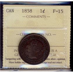 1858 1¢ ICCS F15.