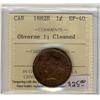 Image 1 : 1882H Obv 1  1¢ ICCS EF40 Cln