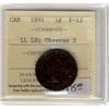 Image 1 : 1891 LL LD Obv 2  1¢  ICCS F12
