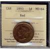Image 1 : 1893 1¢ ICCS MS64RD.