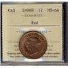 Image 1 : 1898H 1¢ ICCS MS64RD.