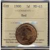 Image 1 : 1900 1¢ ICCS MS63RD.
