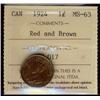 Image 1 : 1924 1¢ ICCS MS63RB.