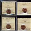 Image 1 : 1¢ 1947 ICCS MS64RD. Lot of 4 coins all MS64RD