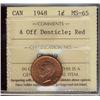 Image 1 : 1948 1¢ A Off Dent. ICCS MS65RD.