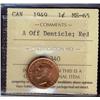 Image 1 : 1949 1¢ A Off Dent. ICCS MS65RD.