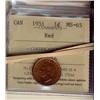 Image 1 : 1951 1¢ ICCS MS65RD.  Lot of 2 coins.