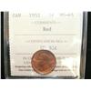 Image 1 : 1¢ 1952 ICCS MS65RD.  Superb full red example.