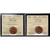 Image 1 : 1¢ 1953 NSF, 1954 SF ICCS MS64.  Lof of two coins both full 