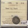 Image 1 : 1884   5¢ Near 4 ICCS G6 Mark