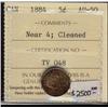 Image 1 : 1884  5¢ Near 4 ICCS AU50 Cln