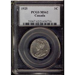 1925 5¢ PCGS MS62.