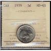 Image 1 : 1939 5¢ ICCS Ms65.