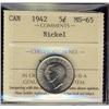 Image 1 : 1942 5¢ Nickel ICCS MS65.