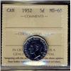Image 1 : 1952 5¢ ICCS MS65.