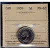 Image 1 : 1959 5¢ ICCS MS65.