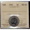 Image 1 : 1961 5¢ ICCS MS65.