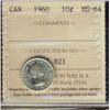 Image 1 : 1960 10¢ ICCS MS64.