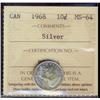 Image 1 : 1968 10¢ Silver ICCS MS64.