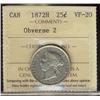 Image 1 : 1872H 25¢ Obv 2 ICCS VF20.