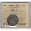 Image 1 : 1880H 25¢ Wide 0 ICCS G6.