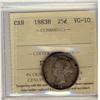Image 1 : 1883H 25c ICCS VG-10