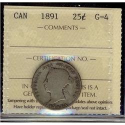 1891 25¢ ICCS G4.