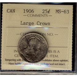 1906 25¢ ICCS MS63.