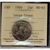 Image 1 : 1906 25¢ ICCS MS63.