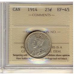 1914 25c ICCS EF-45