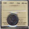 Image 1 : 1927 25¢ ICCS MS64.