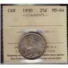 Image 1 : 1930 25¢ ICCS MS64.