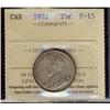 Image 1 : 1932 25¢ ICCS F15.