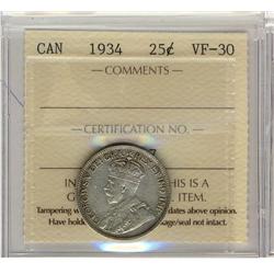 1934 25c ICCS VF-30