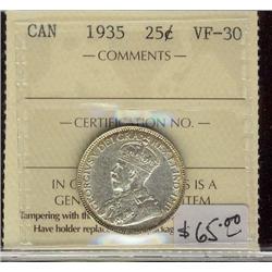 1935 25¢ ICCS VF30