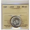Image 1 : 1939 25¢ ICCS MS63.