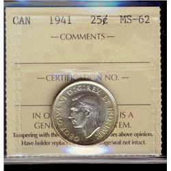 1941 25¢ ICCS MS62.