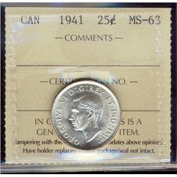 1941 25¢ ICCS MS63.