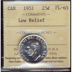 1951 25¢ LR ICCS PL65.